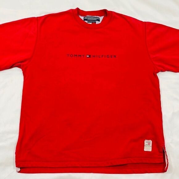 Vintage Tommy Hilfiger Spell Out Lightweight Crewneck Sweater - Picture 2 of 10